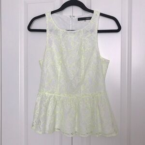 Sugarlips Lace Peplum Sleeveless Top